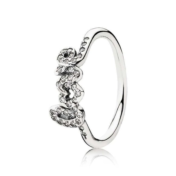 Pandora Jewelry - Authentic PANDORA Signature of Love Pave Ring